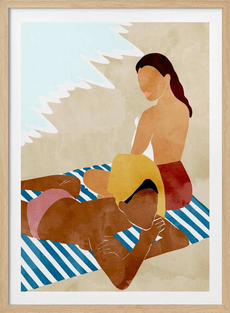 Minimalistisch strandtafereel | Poster