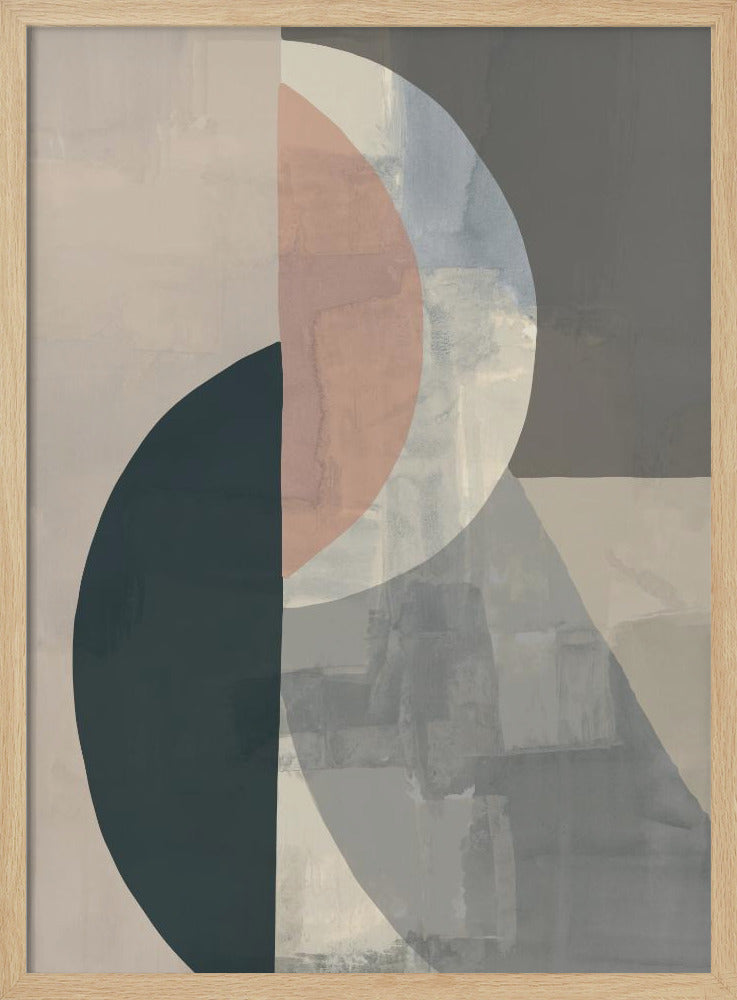 Geometrische vormen en gedempte kleuren | Poster