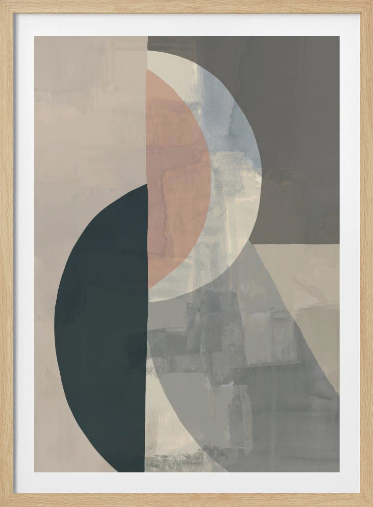 Geometrische vormen en gedempte kleuren | Poster