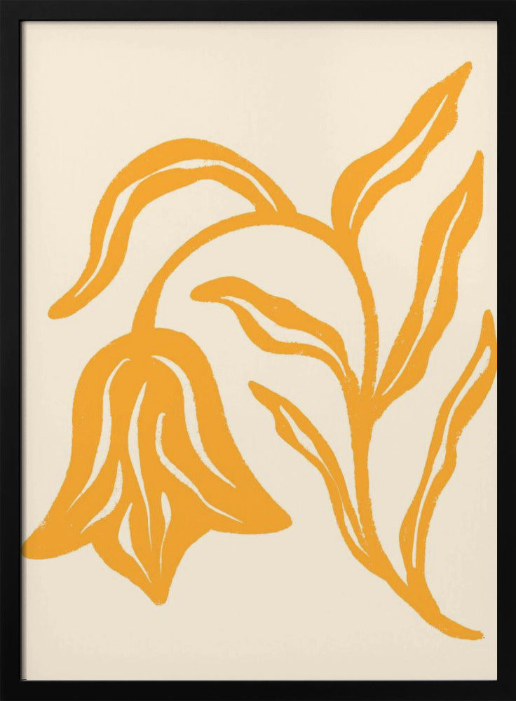 Gouden bloesemsilhouet | Poster