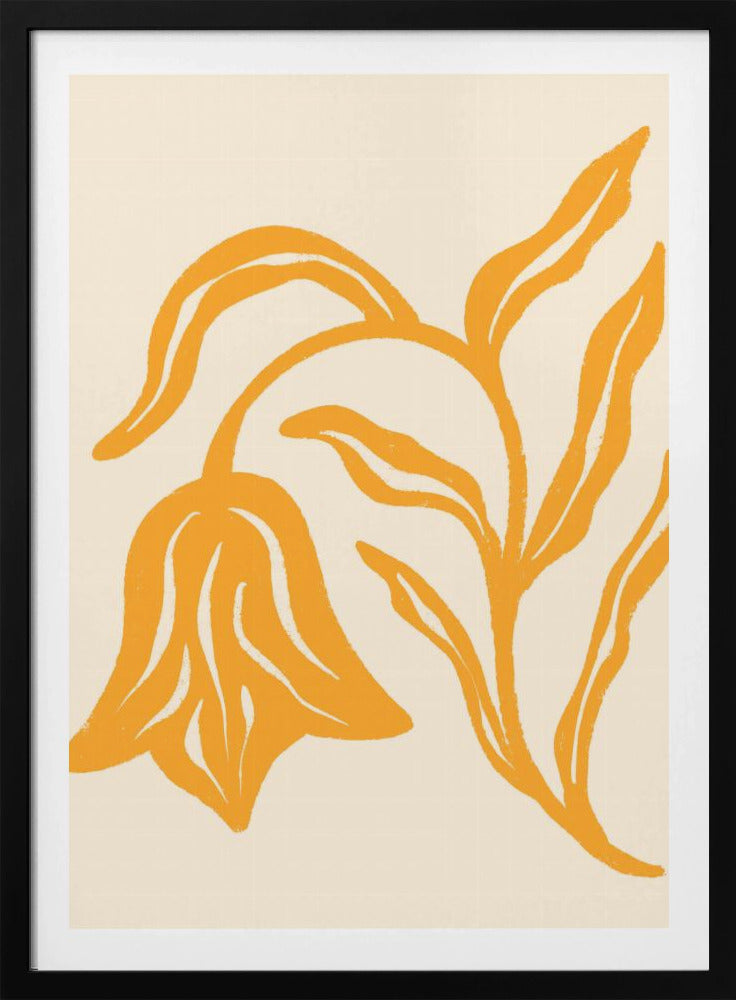Gouden bloesemsilhouet | Poster