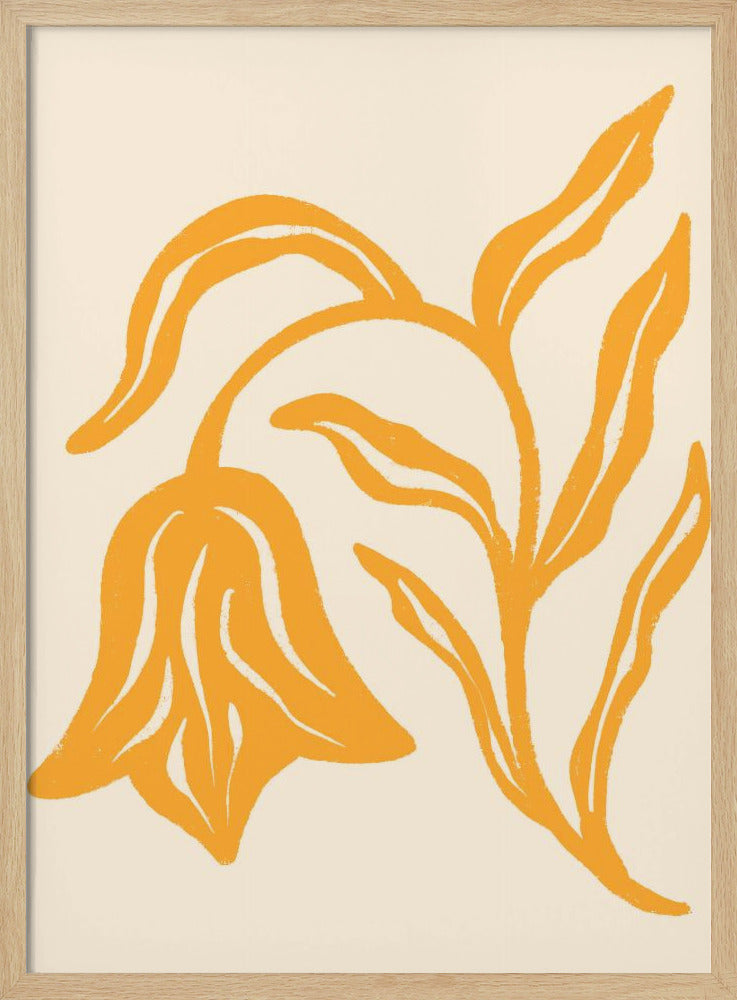 Gouden bloesemsilhouet | Poster
