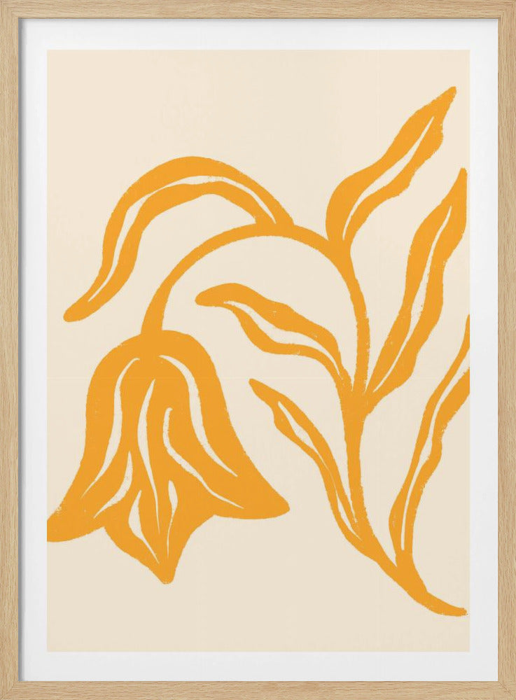 Gouden bloesemsilhouet | Poster
