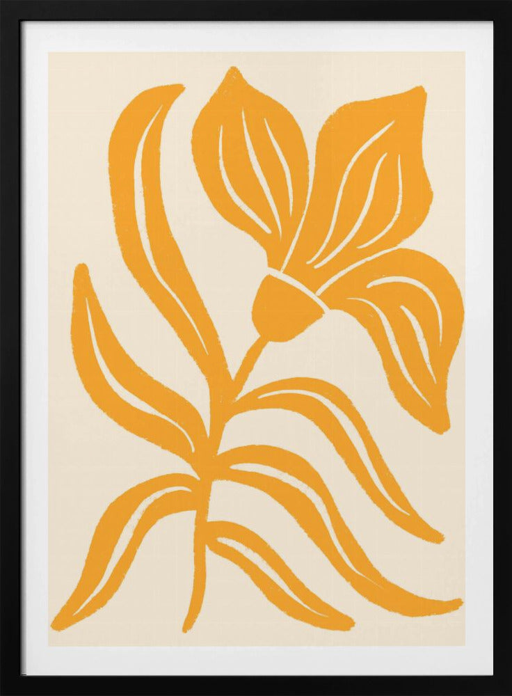 Abstracte gele gestileerde tulp | Poster