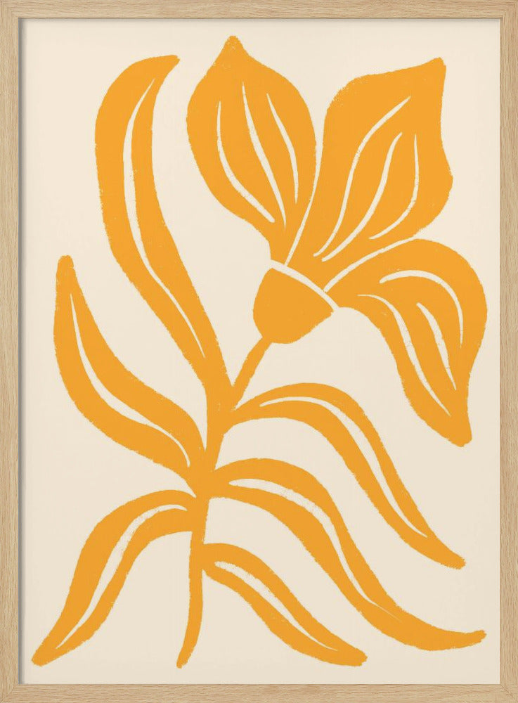 Abstracte gele gestileerde tulp | Poster