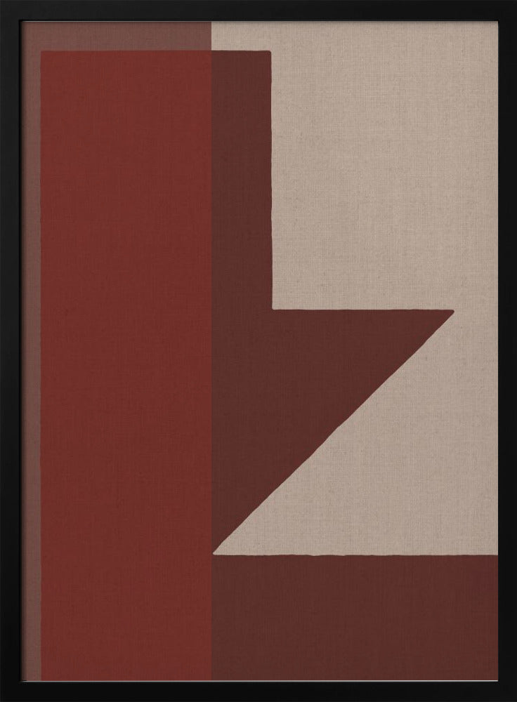 Rode geometrische compositie | Poster