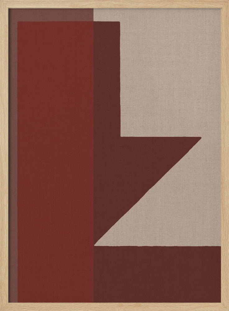 Rode geometrische compositie | Poster