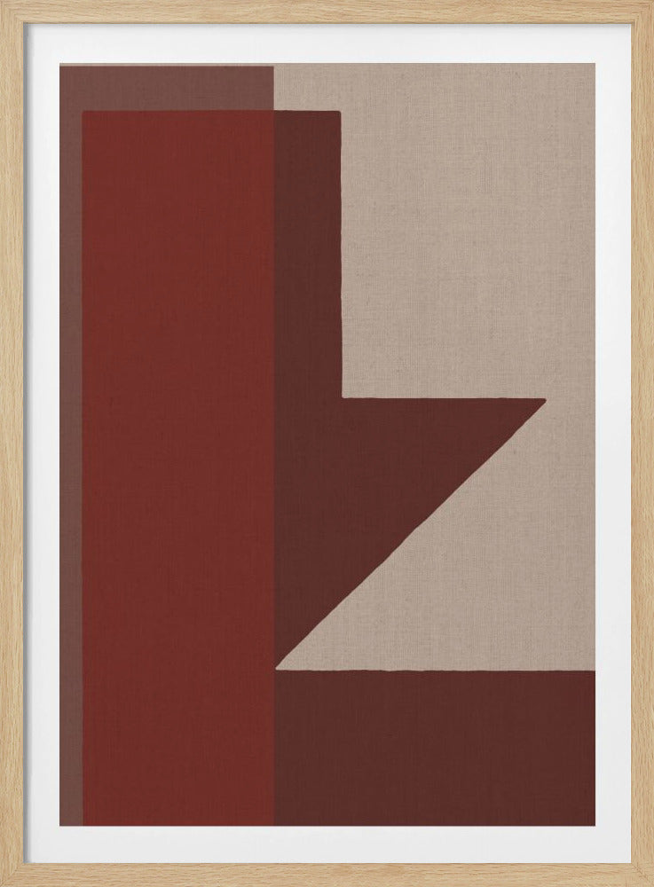 Rode geometrische compositie | Poster