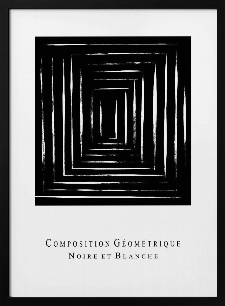 Compositie Géométrique Noire et Blanche | Poster