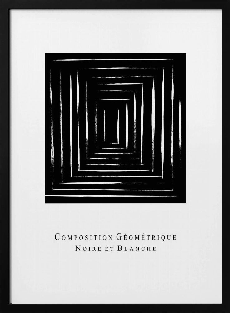 Compositie Géométrique Noire et Blanche | Poster