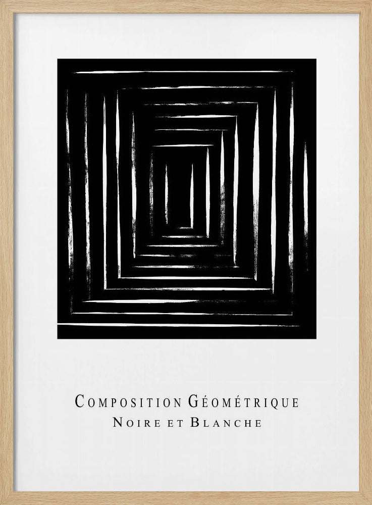 Compositie Géométrique Noire et Blanche | Poster