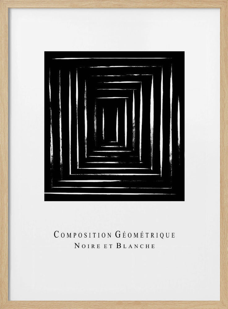 Compositie Géométrique Noire et Blanche | Poster