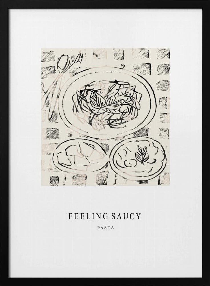 Illustratie van een pastagerecht | Poster