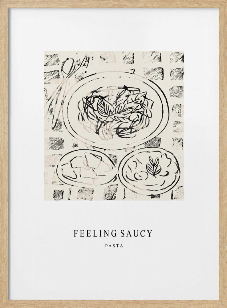 Illustratie van een pastagerecht | Poster