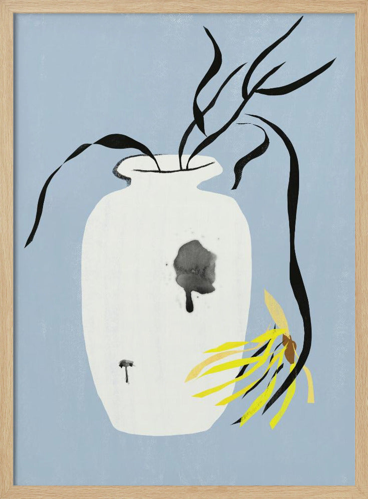 Vaas en verwelkte bloem | Poster