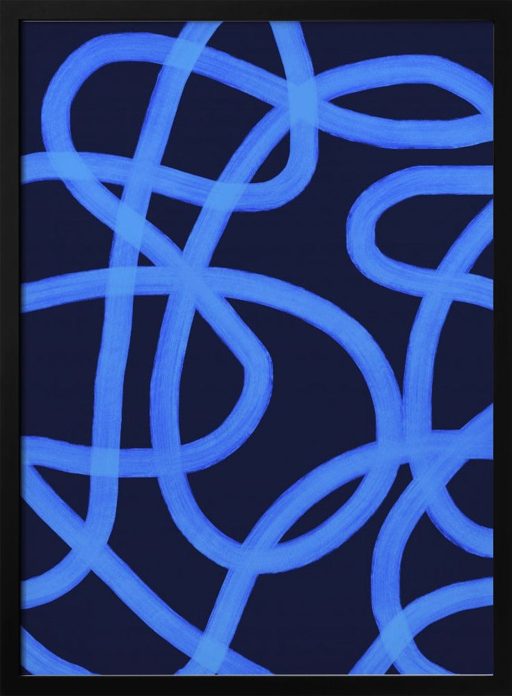 Blauwe Doolhofpaden | Poster