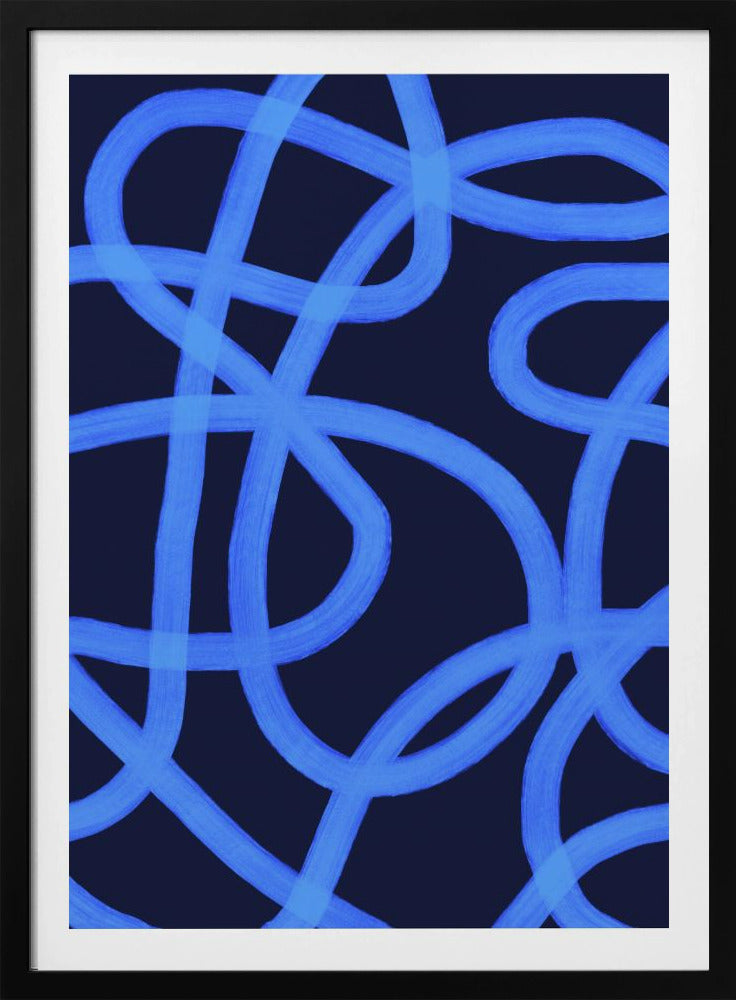 Blauwe Doolhofpaden | Poster