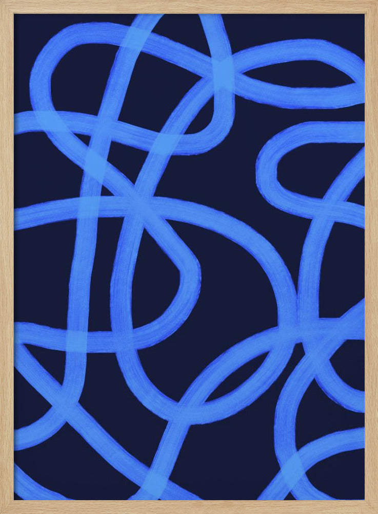 Blauwe Doolhofpaden | Poster