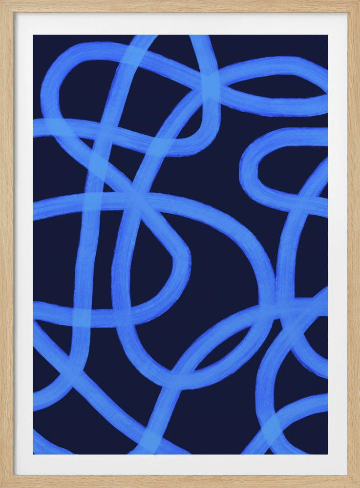 Blauwe Doolhofpaden | Poster