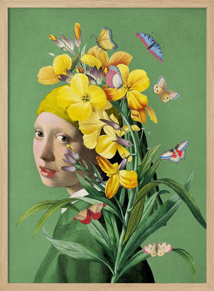 Meisje met de parel - de lente-editie | Poster