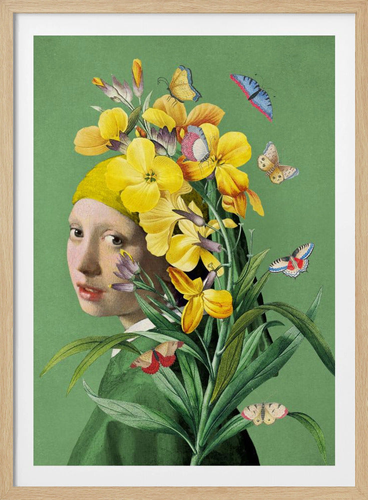 Meisje met de parel - de lente-editie | Poster