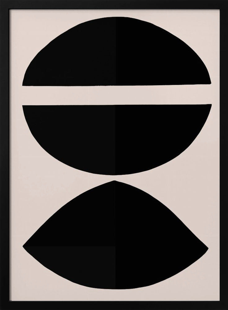 Zwarte geometrische vormen | Poster
