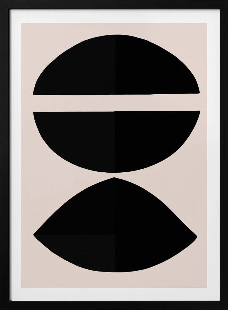 Zwarte geometrische vormen | Poster
