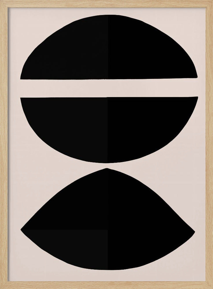 Zwarte geometrische vormen | Poster