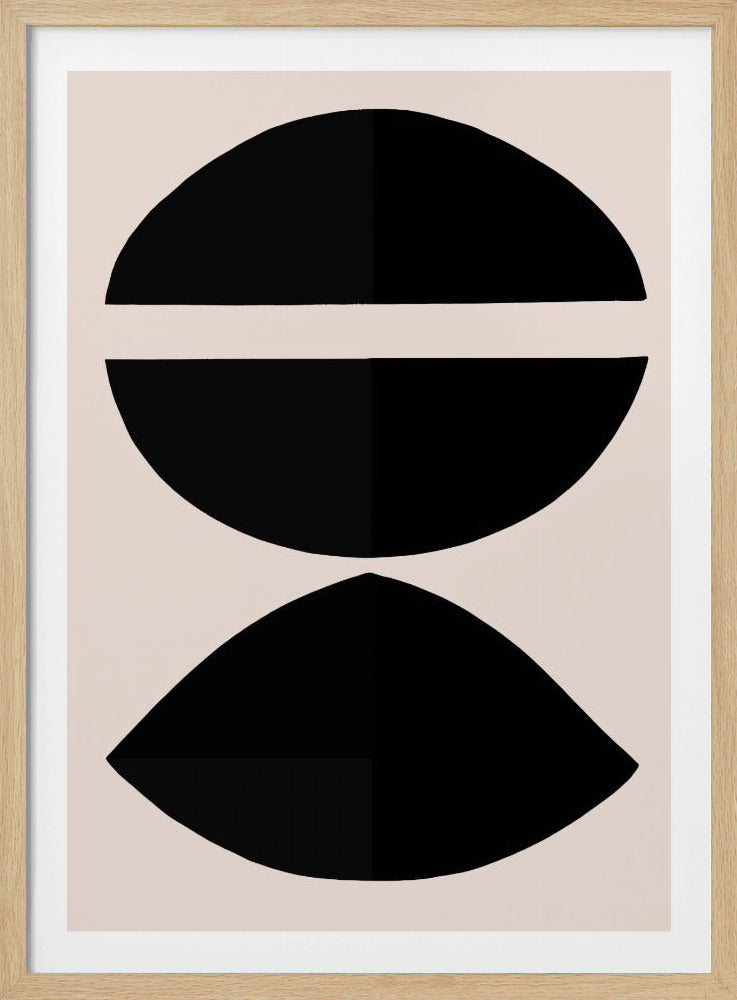 Zwarte geometrische vormen | Poster