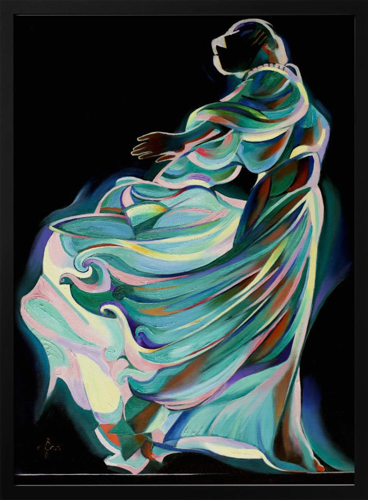 Abstracte afbeelding van een danser in beweging | Poster