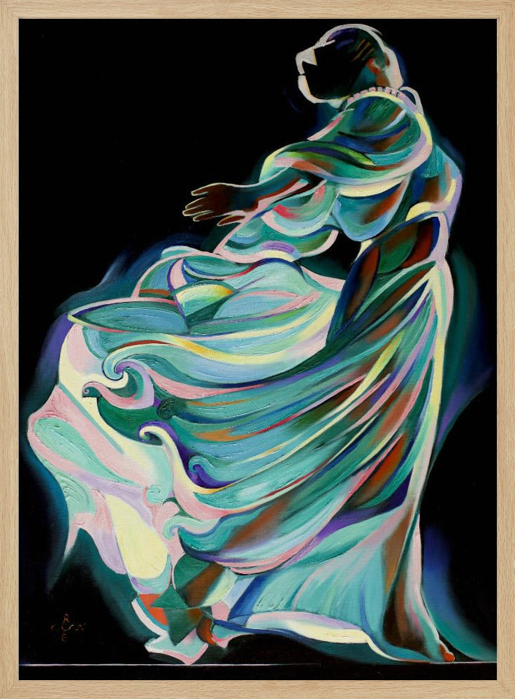 Abstracte afbeelding van een danser in beweging | Poster