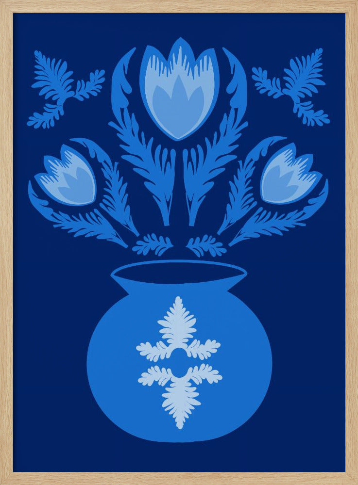 Lichtblauwe tulpen | Poster