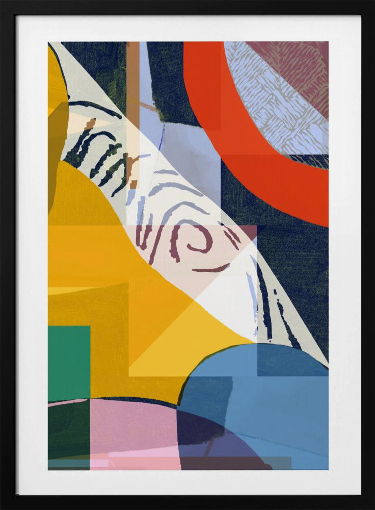 Levendige compositie van geometrische vormen | Poster