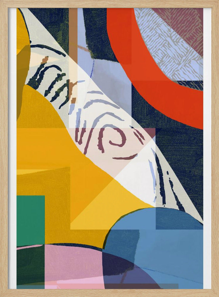 Levendige compositie van geometrische vormen | Poster