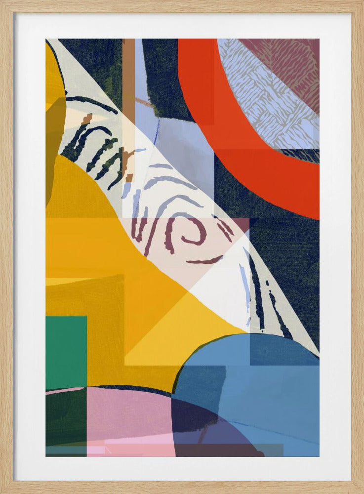 Levendige compositie van geometrische vormen | Poster