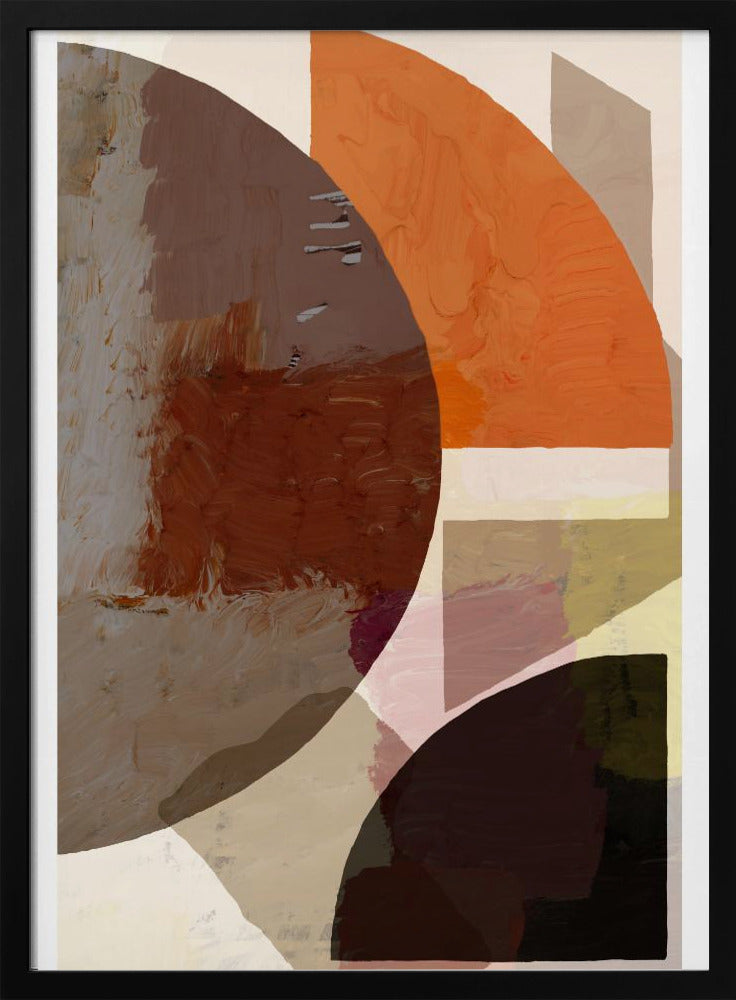 Gedurfde geometrische vormen en aardse tinten | Poster
