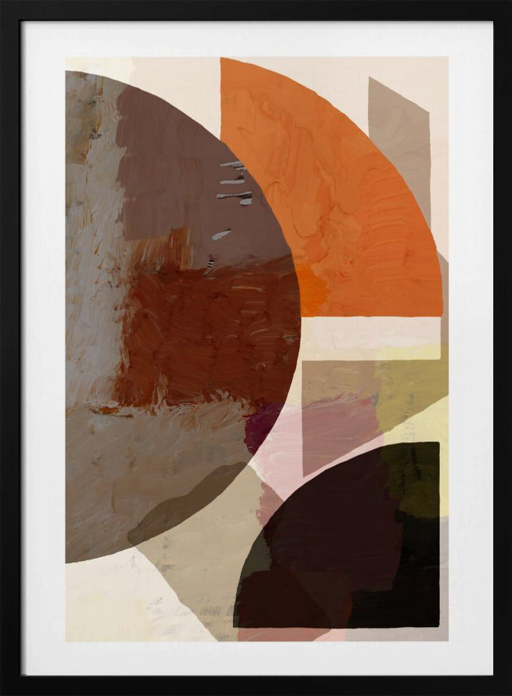 Gedurfde geometrische vormen en aardse tinten | Poster