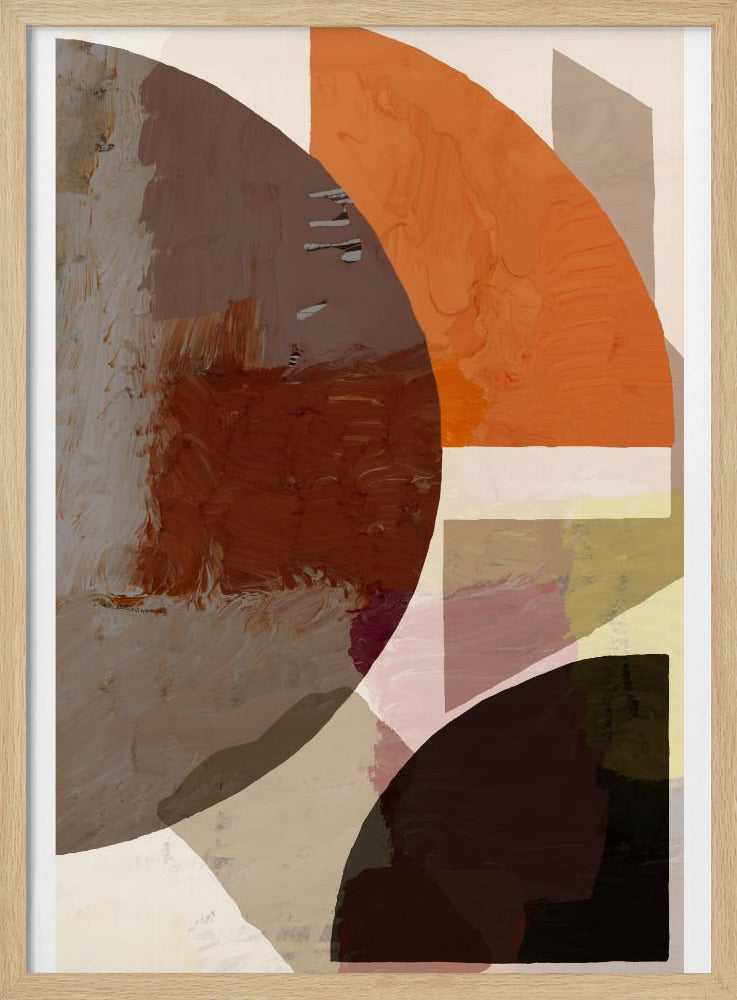 Gedurfde geometrische vormen en aardse tinten | Poster