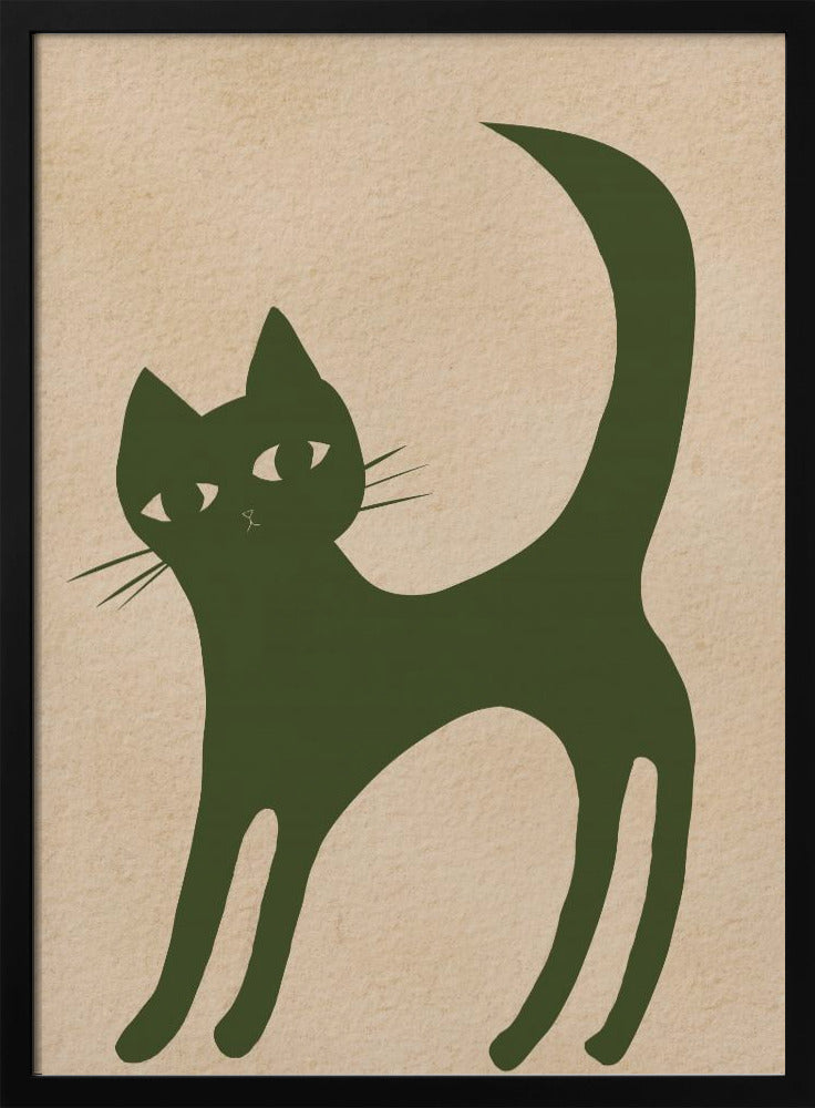 Groene kat | Poster
