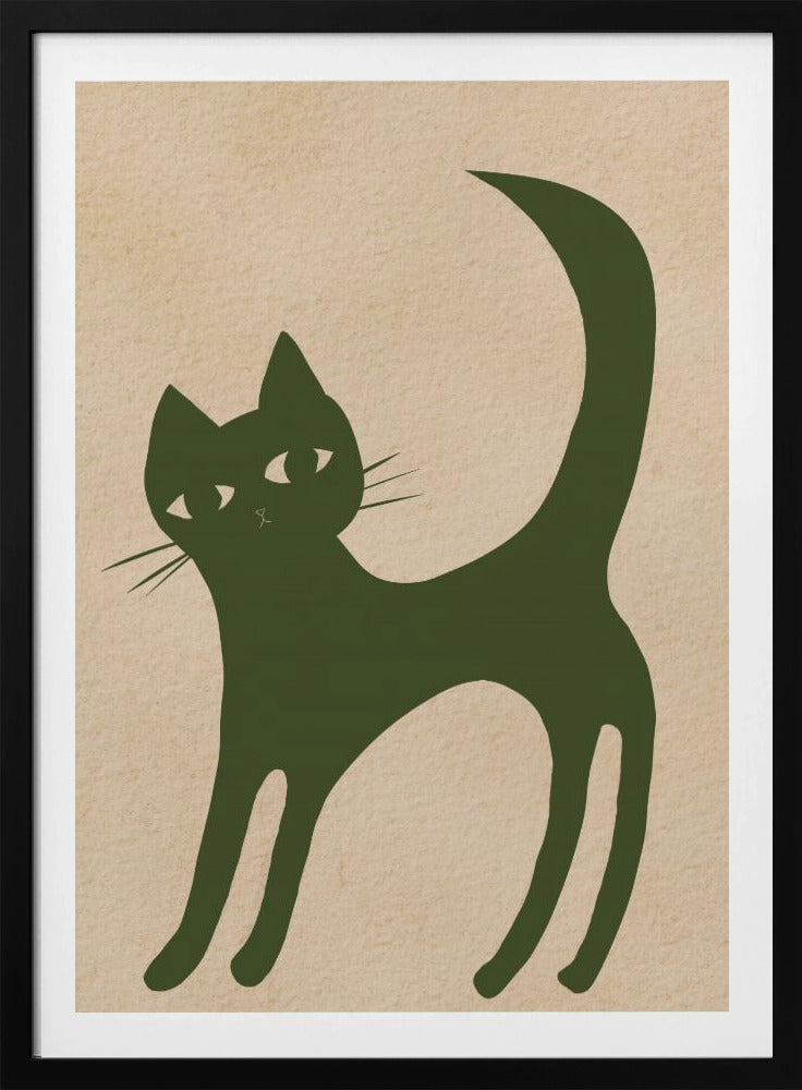 Groene kat | Poster