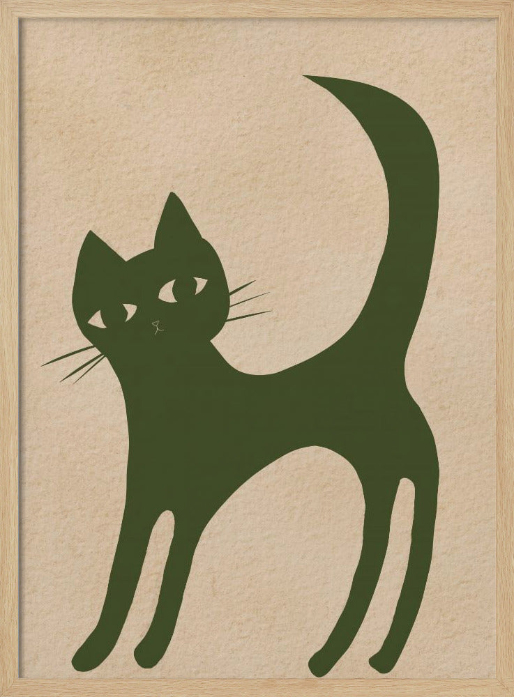 Groene kat | Poster