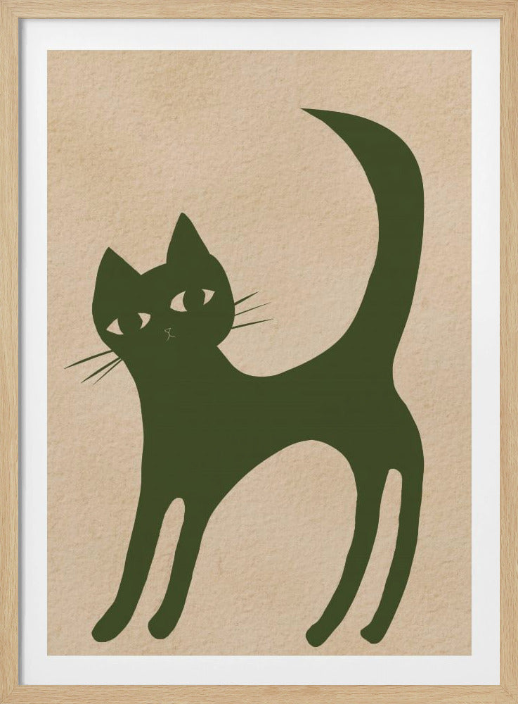 Groene kat | Poster