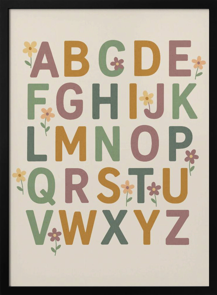 Bloemenalfabet Vreugde | Poster