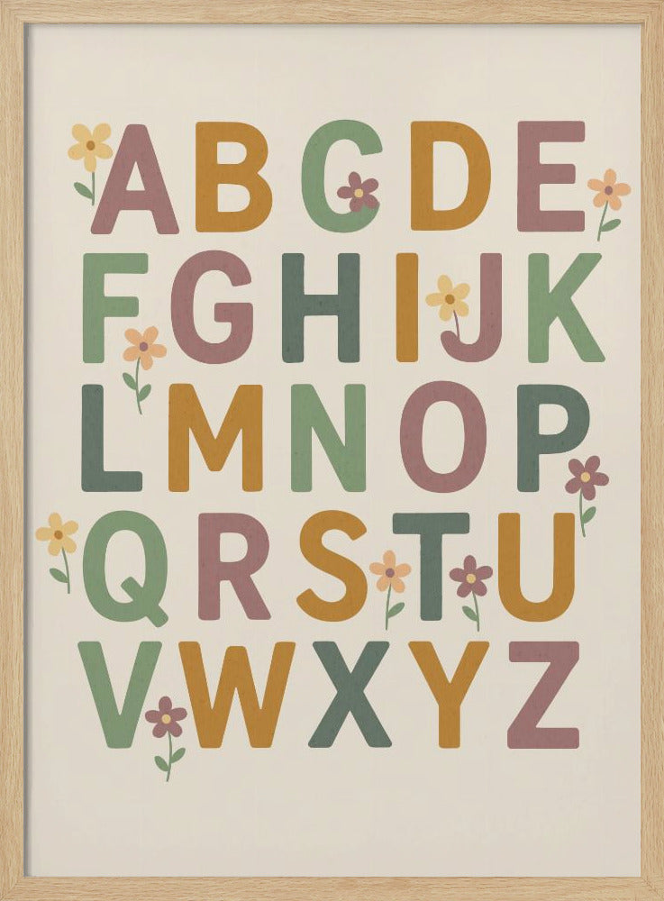 Bloemenalfabet Vreugde | Poster