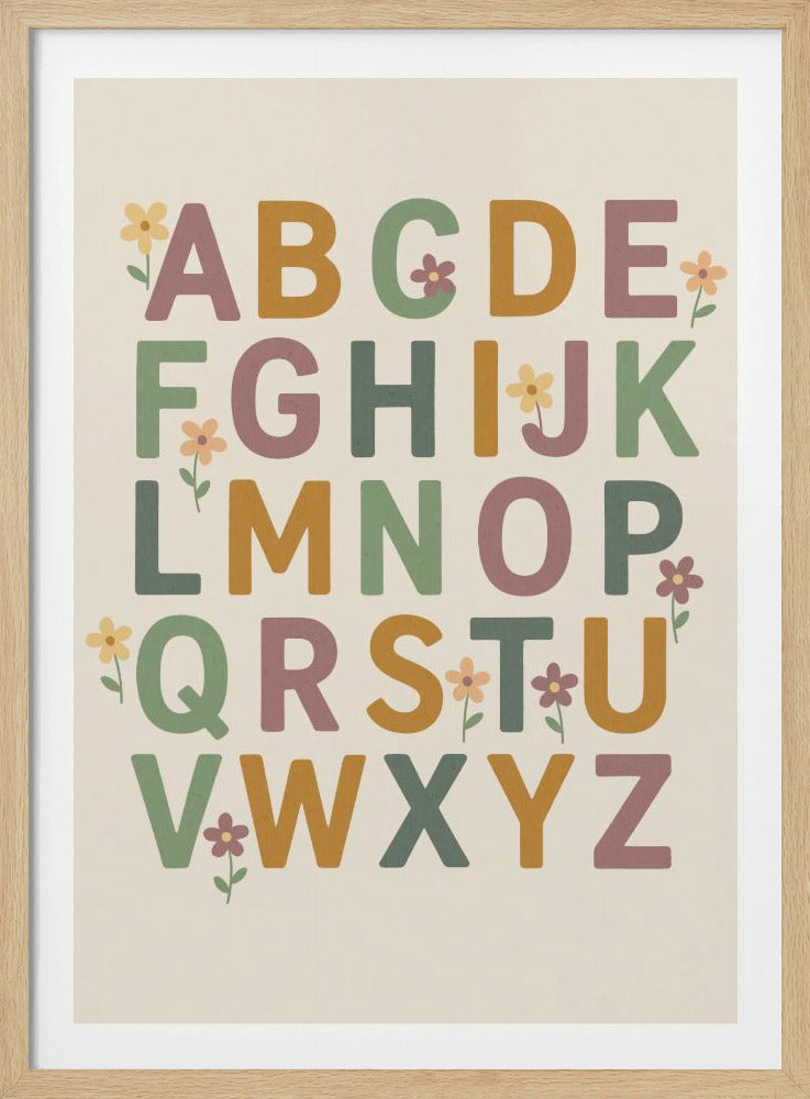 Bloemenalfabet Vreugde | Poster