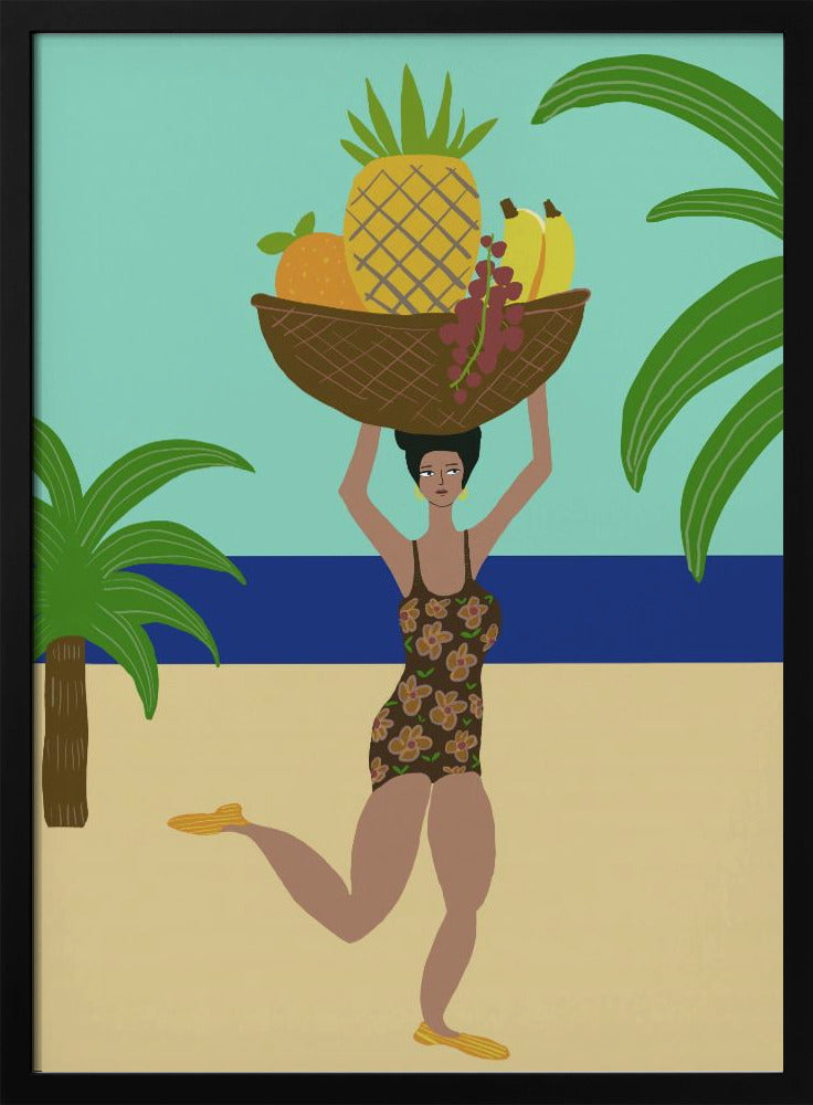 Tropisch fruit op het strand | Poster