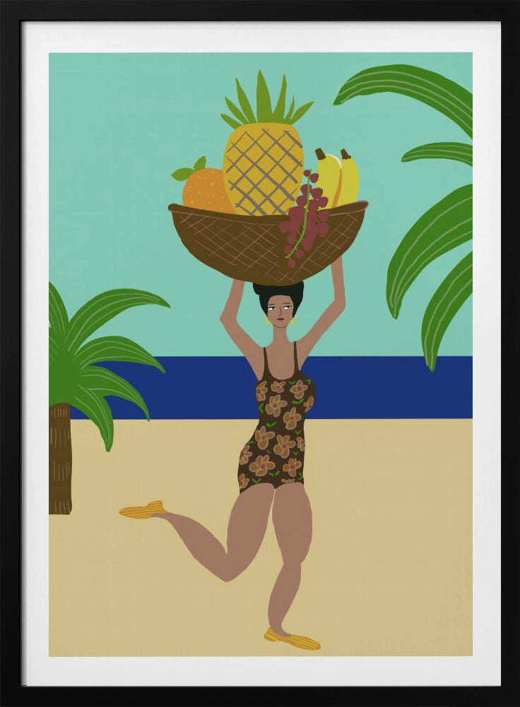 Tropisch fruit op het strand | Poster