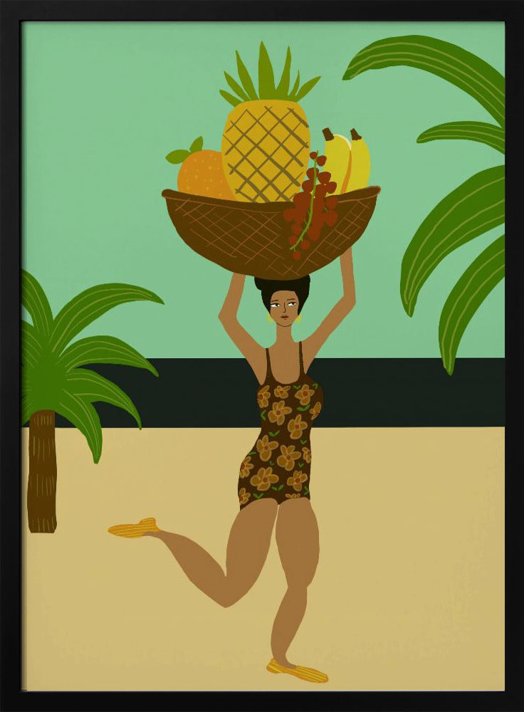 Tropisch fruit op het strand | Poster