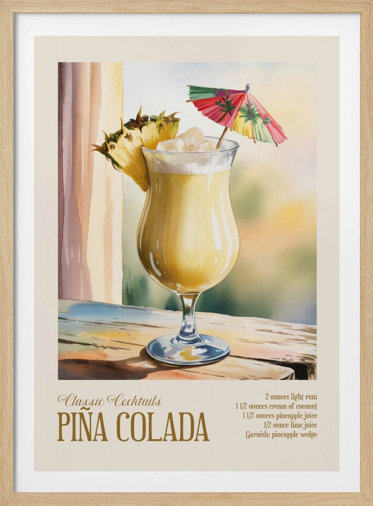 Klassieke cocktails - Piña Colada | Poster
