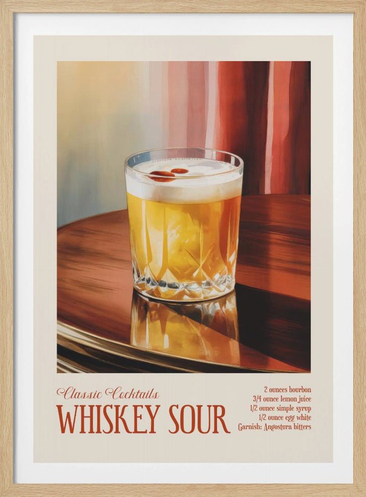 Klassieke cocktails - Whiskey Sour | Poster